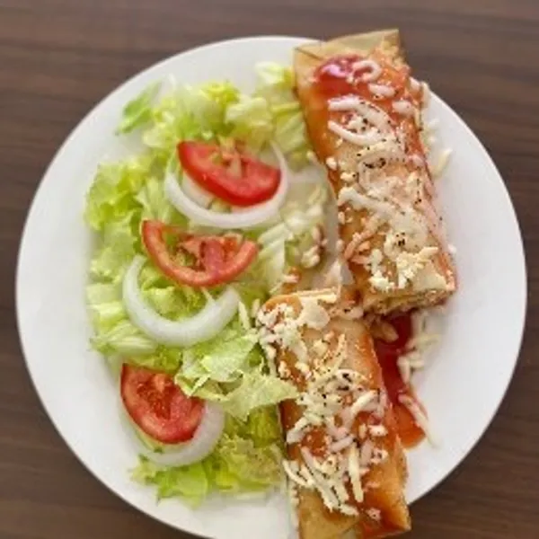 Chicken Pancake With Salad
