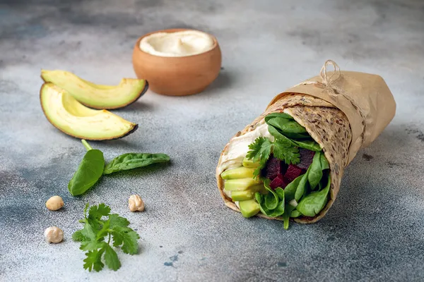 Avo Hummus Wrap