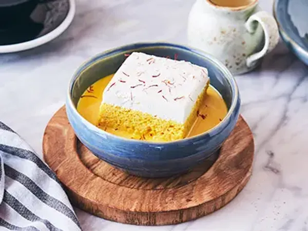 Eggless Thandai Rava Cake recipe - Alisha's Dessert Safari