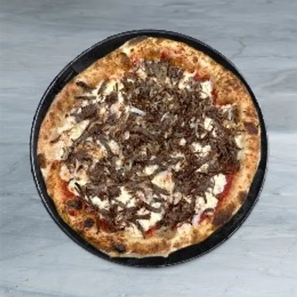 Dry Meat With Onions Pizza